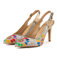 PANTOFI INDIAN ARGINTIU