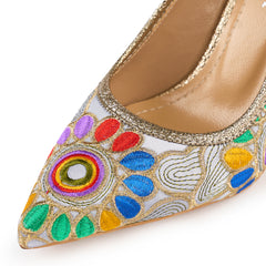 PANTOFI INDIAN ARGINTIU