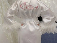 HALAT BRIDE ROZ CU FULGI