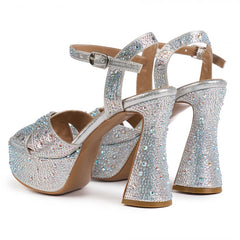 SANDALE DIAMANT GLAMOUR ARGINTIU