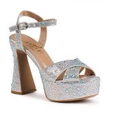 SANDALE DIAMANT GLAMOUR ARGINTIU