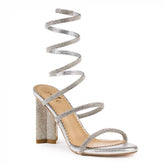 SANDALE MACARON ARGINTIU