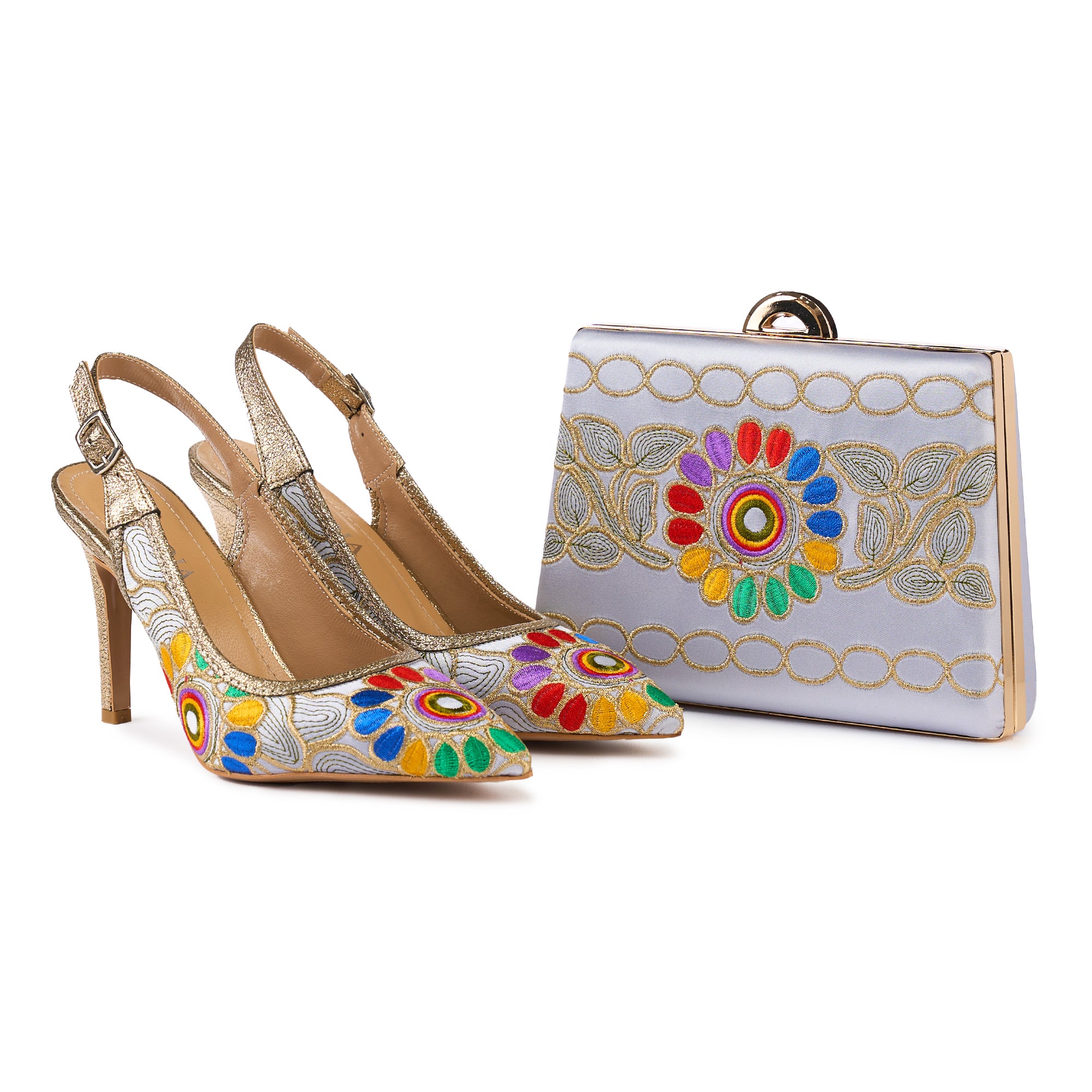PANTOFI INDIAN ARGINTIU